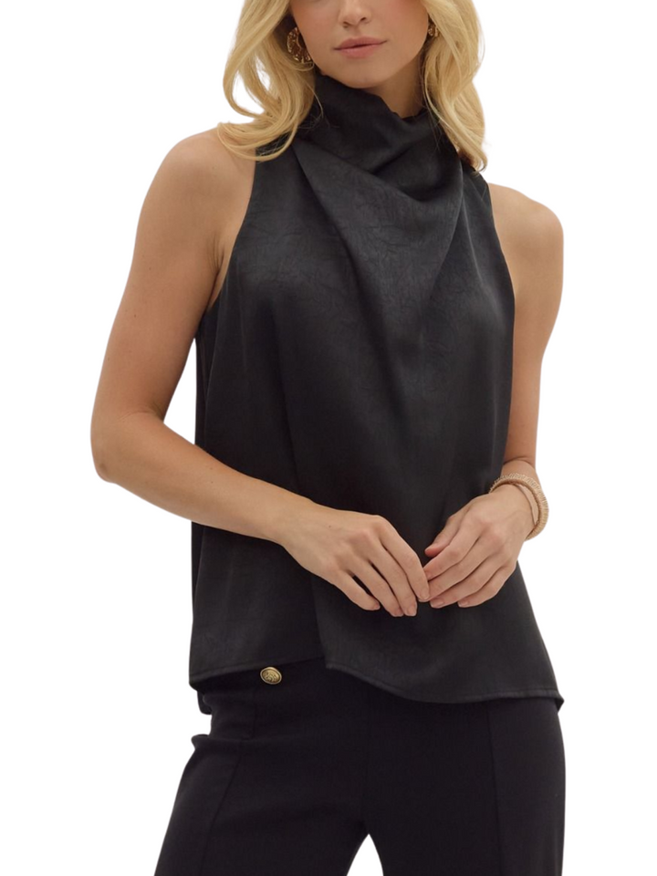 Sleeveless Mock Neck Top