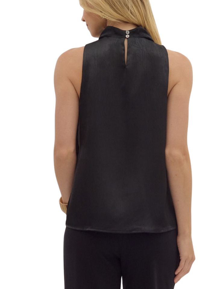 Sleeveless Mock Neck Top