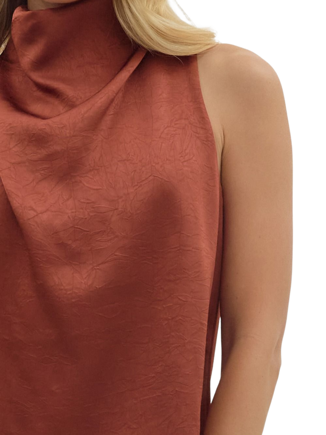 Sleeveless Mock Neck Top