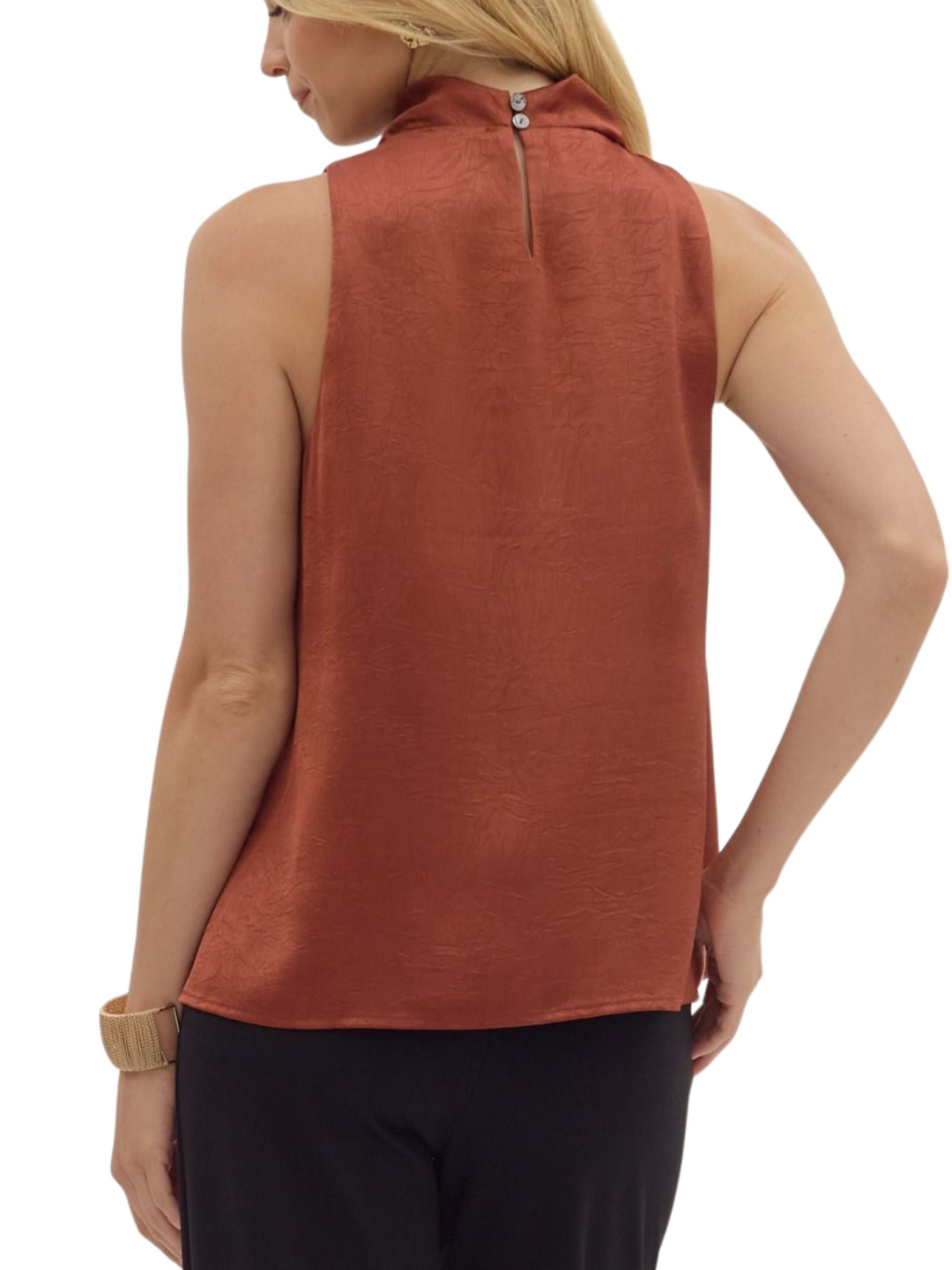 Sleeveless Mock Neck Top