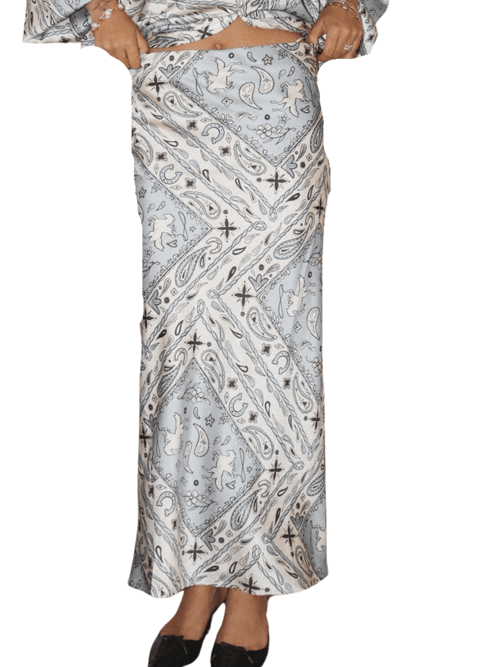 Western Bandana Silk Skirt - High Call Outfitters