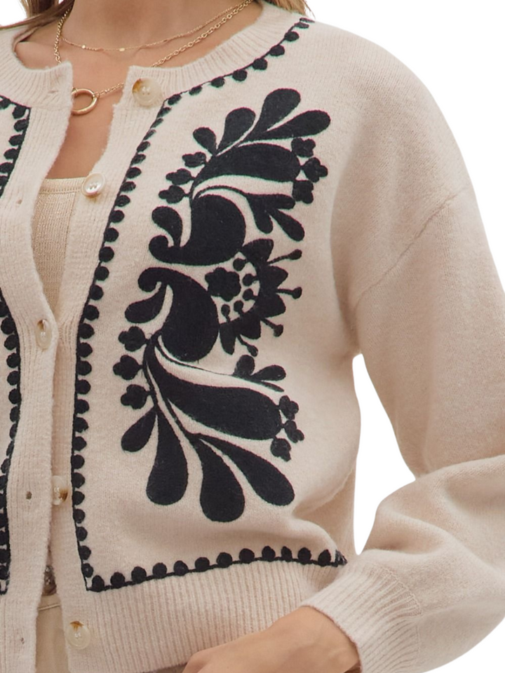 Embroidered Cardigan