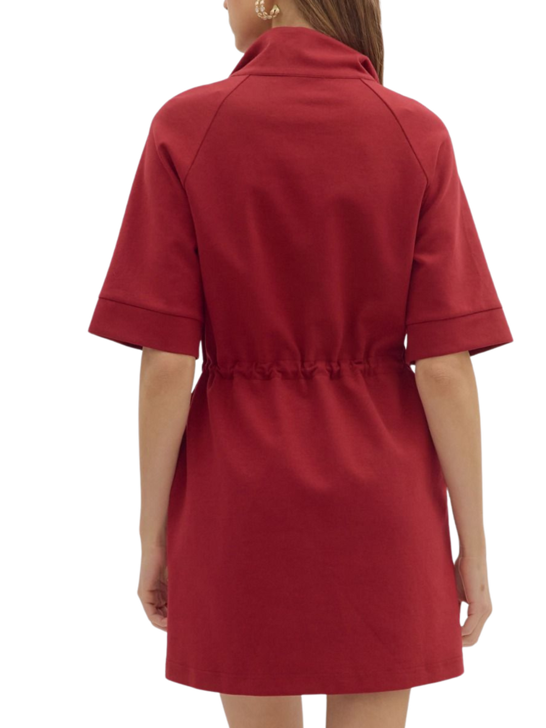 Drawstring Waist Mini Dress