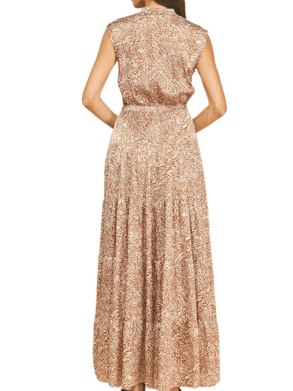 Printed Tiered Maxi Dress - High Call Outfitters