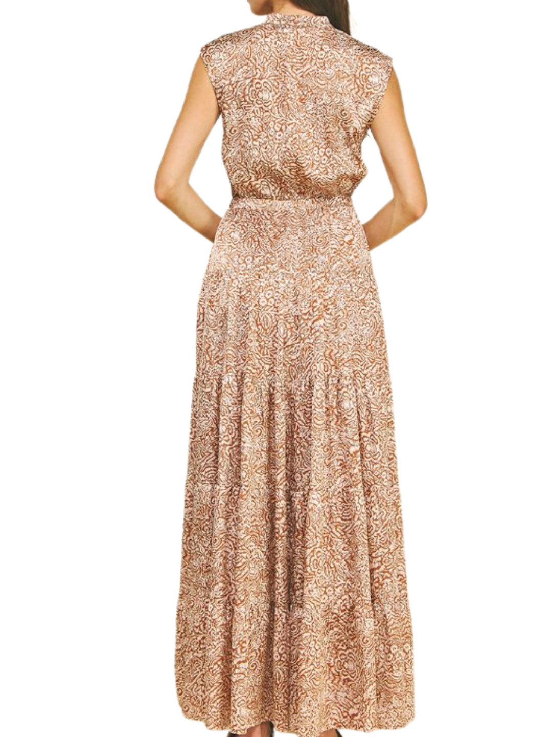 Printed Tiered Maxi Dress
