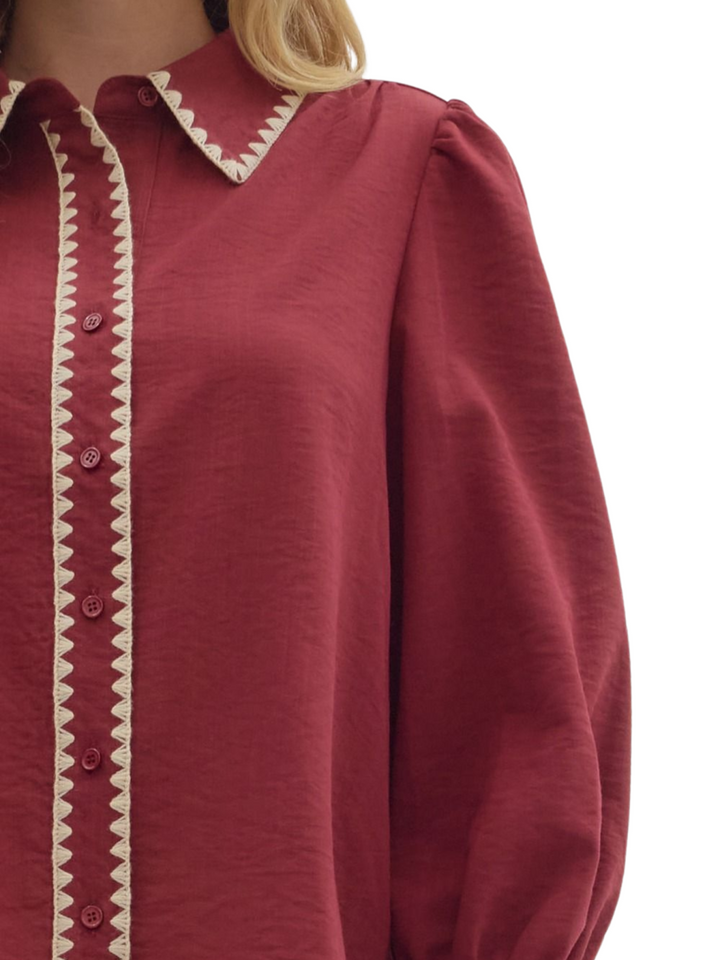 Blanket Stitch Trim Top