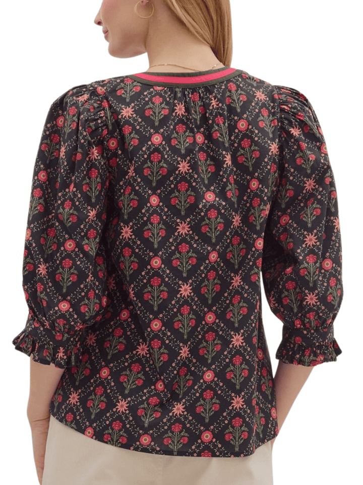 Botanical 3/4 Sleeve Top - High Call Outfitters