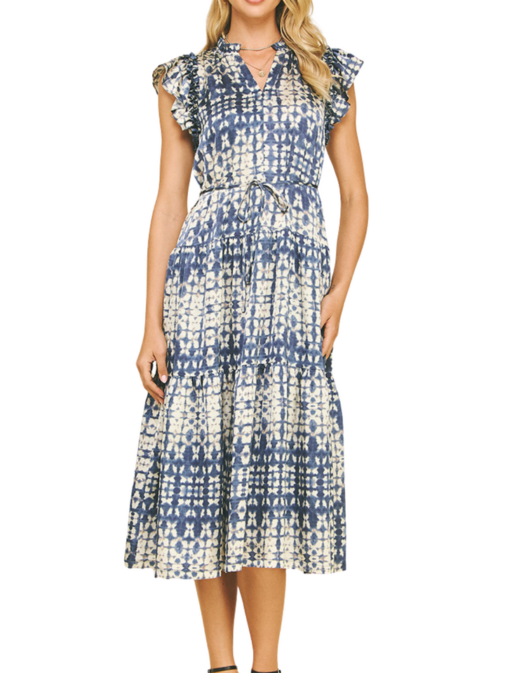 All Over Print Midi Dress