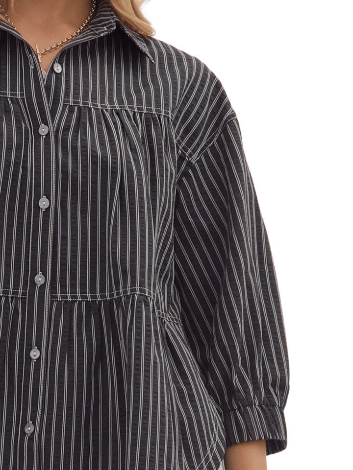 Tiered Stripe Shirt - High Call Outfitters