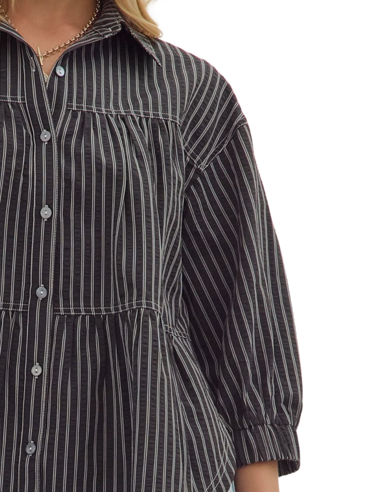 Tiered Stripe Shirt