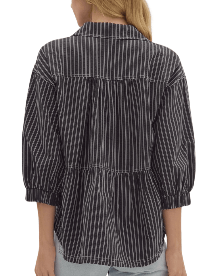 Tiered Stripe Shirt - High Call Outfitters