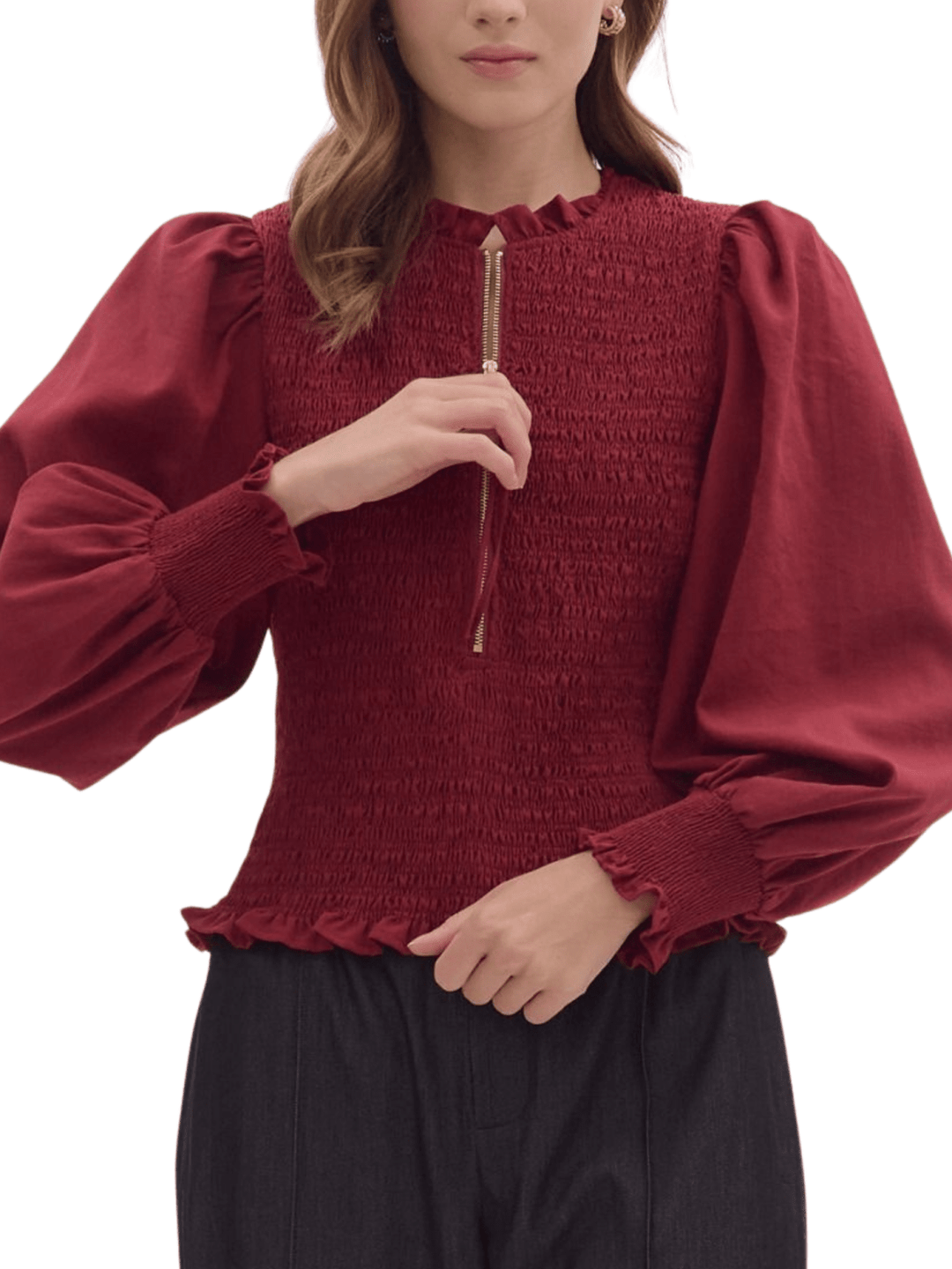 Smocked Bodice Top - High Call Outfitters