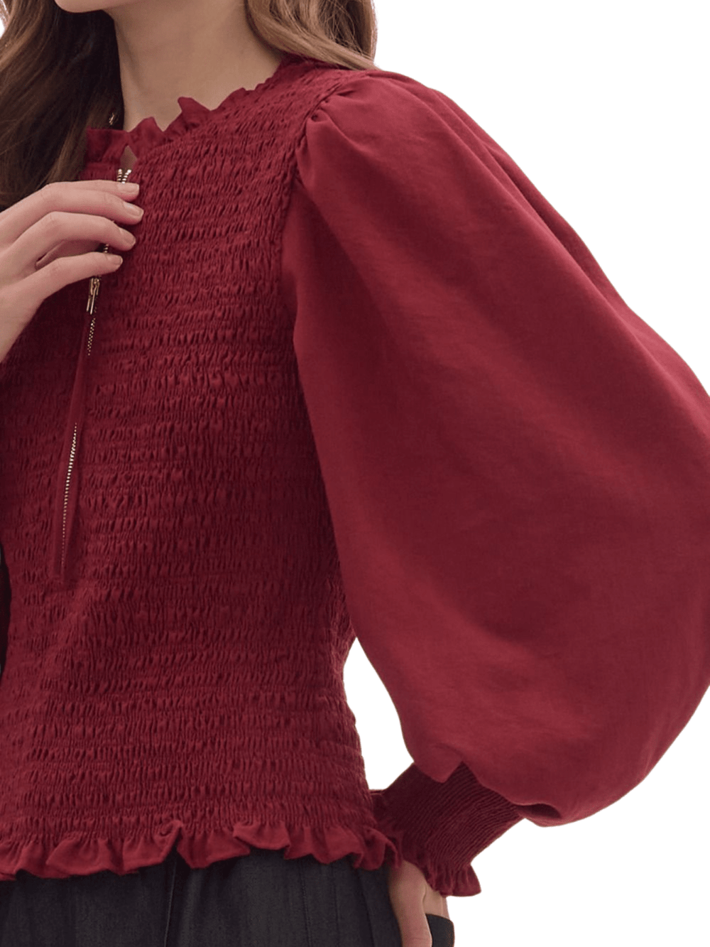 Smocked Bodice Top - High Call Outfitters