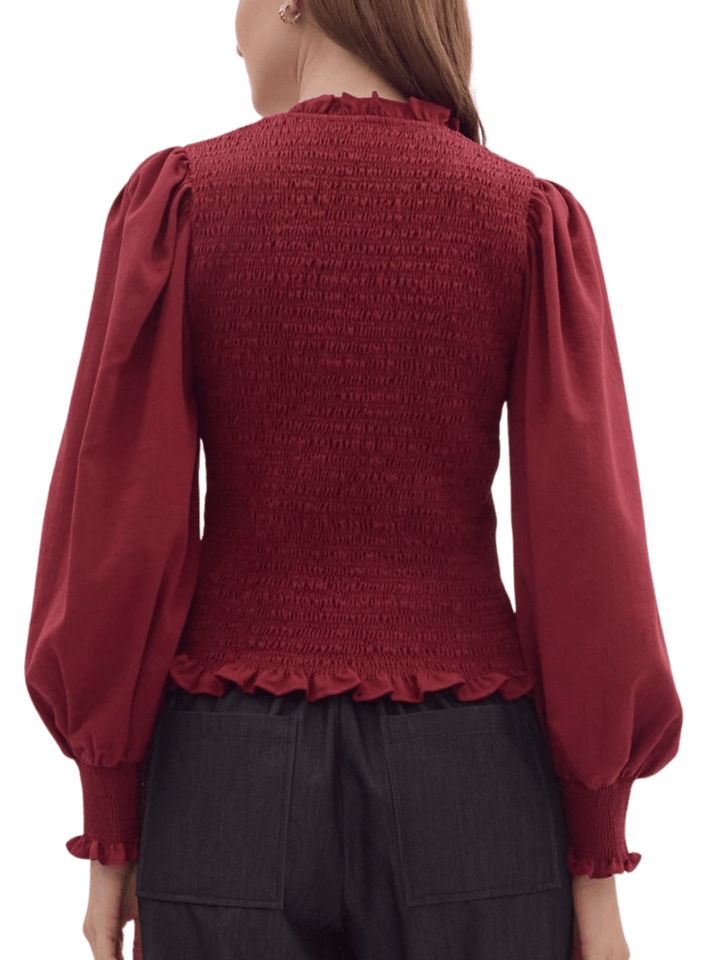Smocked Bodice Top - High Call Outfitters