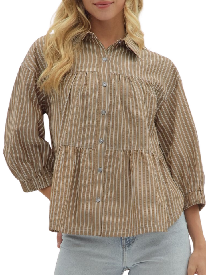 Tiered Stripe Shirt