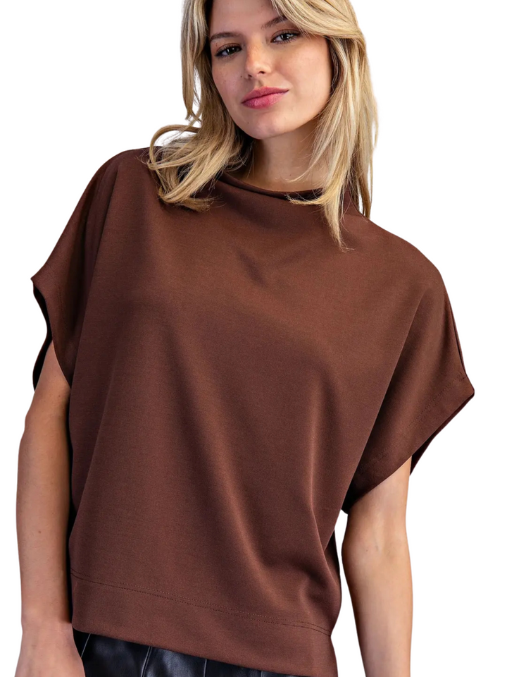Mock Neck Knit Top