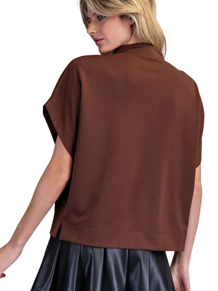 Mock Neck Knit Top