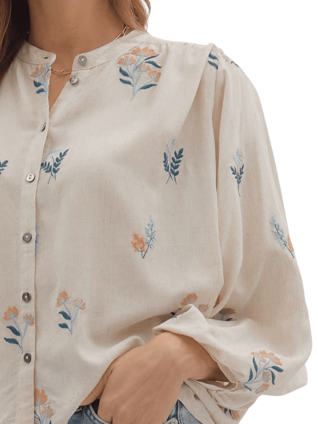 Embroidered Floral Top - High Call Outfitters
