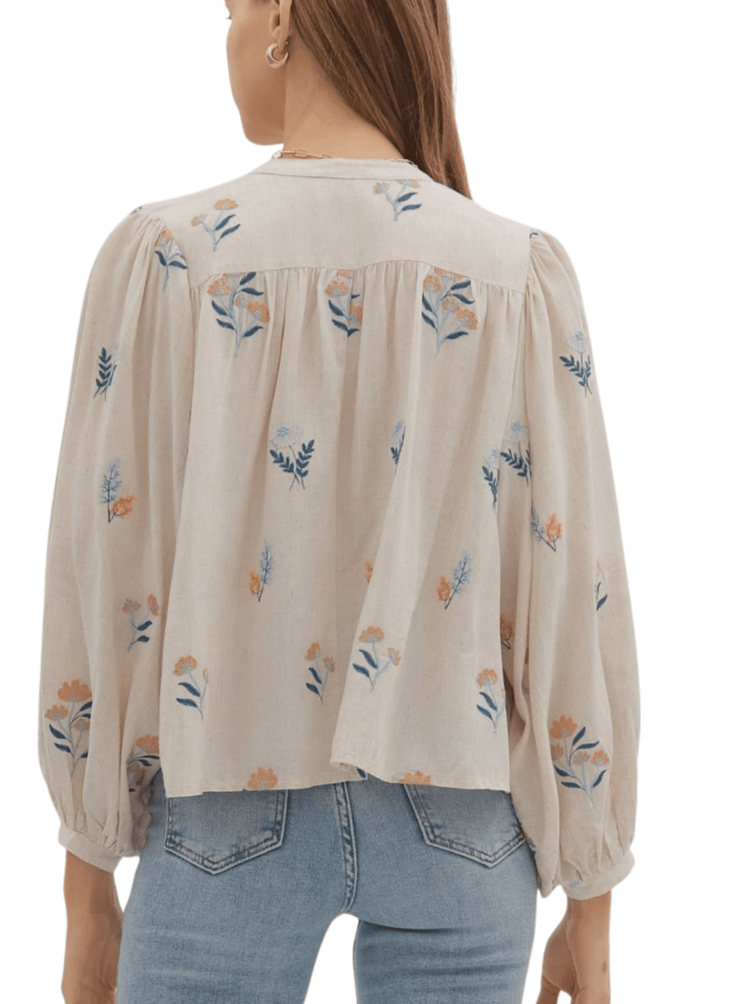 Embroidered Floral Top - High Call Outfitters