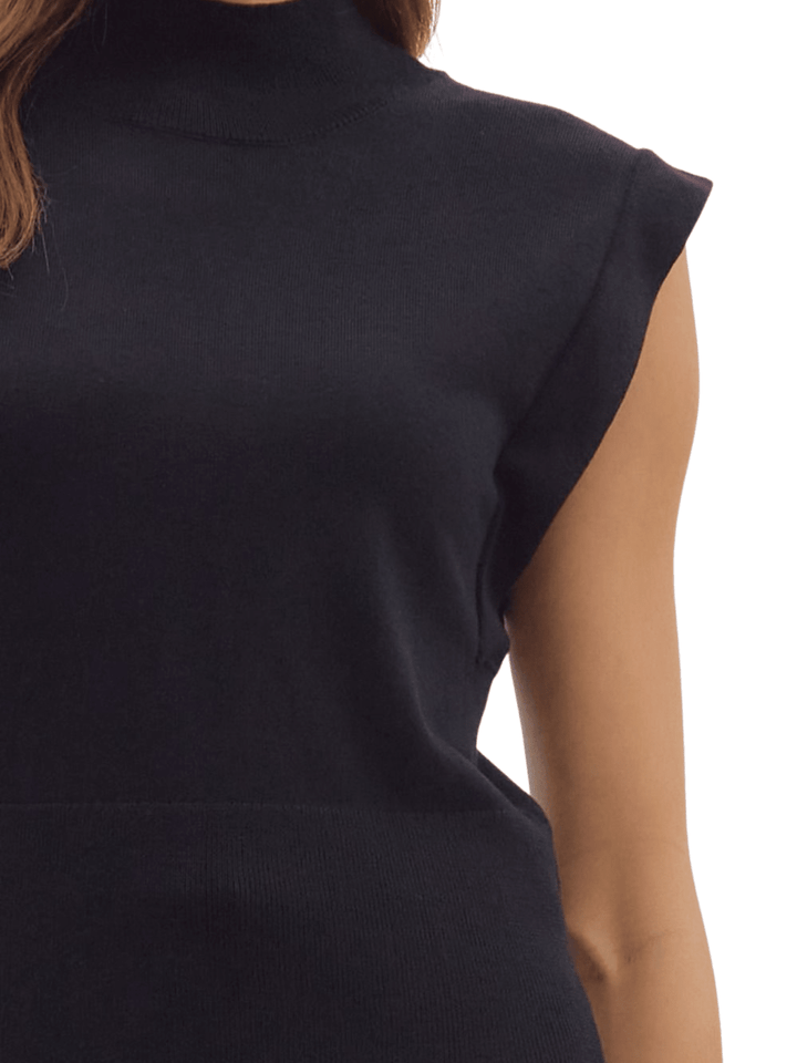 Cap Sleeve Sweater Knit Top - High Call Outfitters
