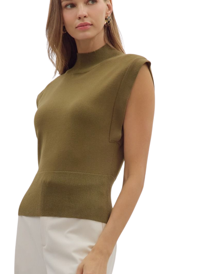 Cap Sleeve Sweater Knit Top