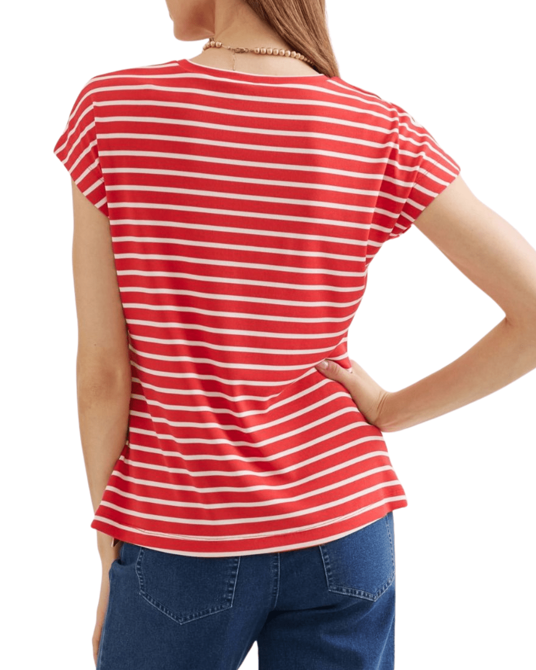Knot Tie Front Striped Top - High Call Outfitters