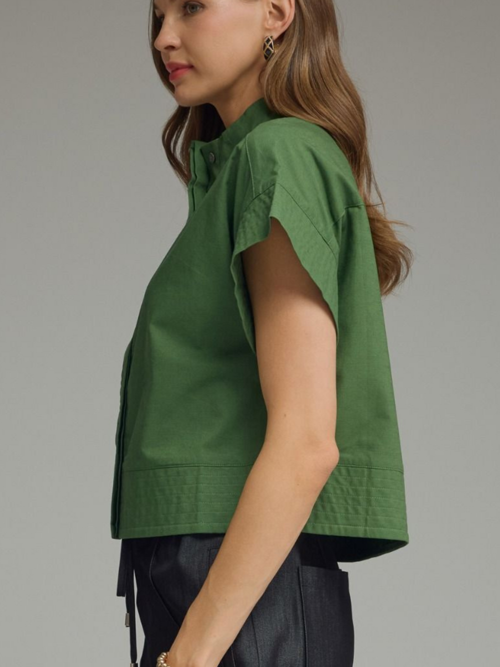 Standing Collar Top - High Call Outfitters