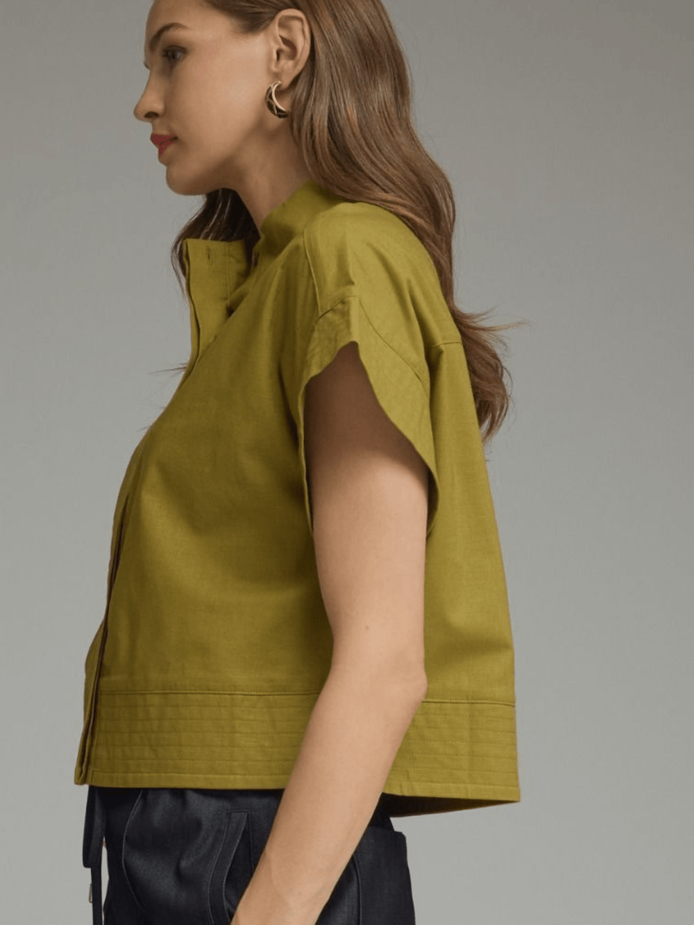 Standing Collar Top - High Call Outfitters