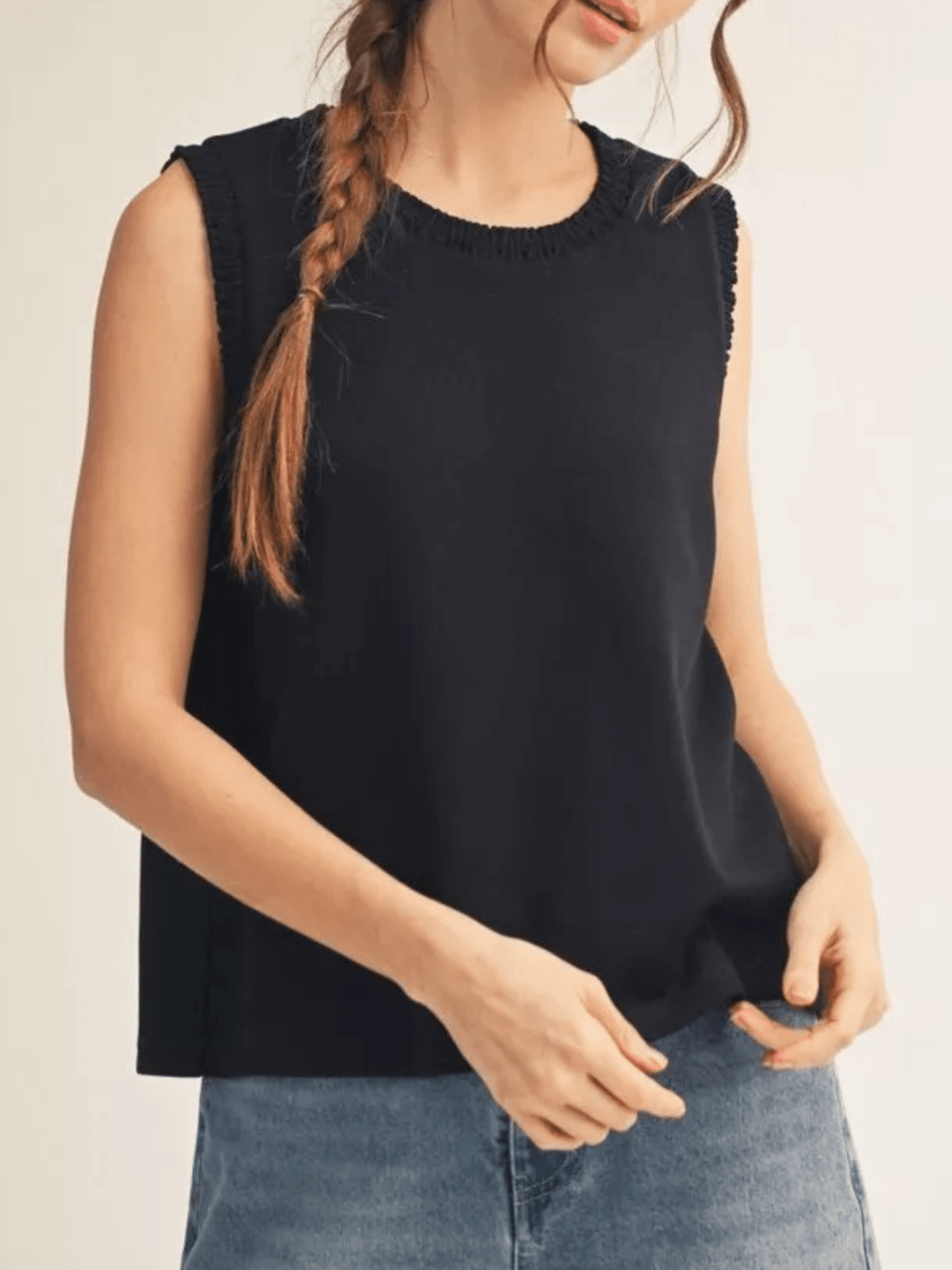 Smocked Edge Sleeveless Tank - High Call Outfitters