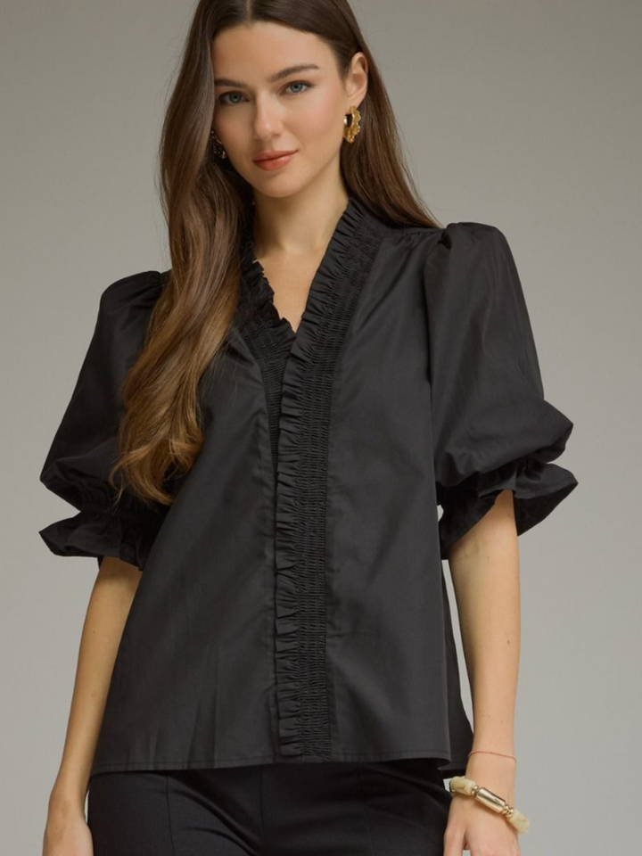 Ruffle Detailed Top - High Call Outfitters