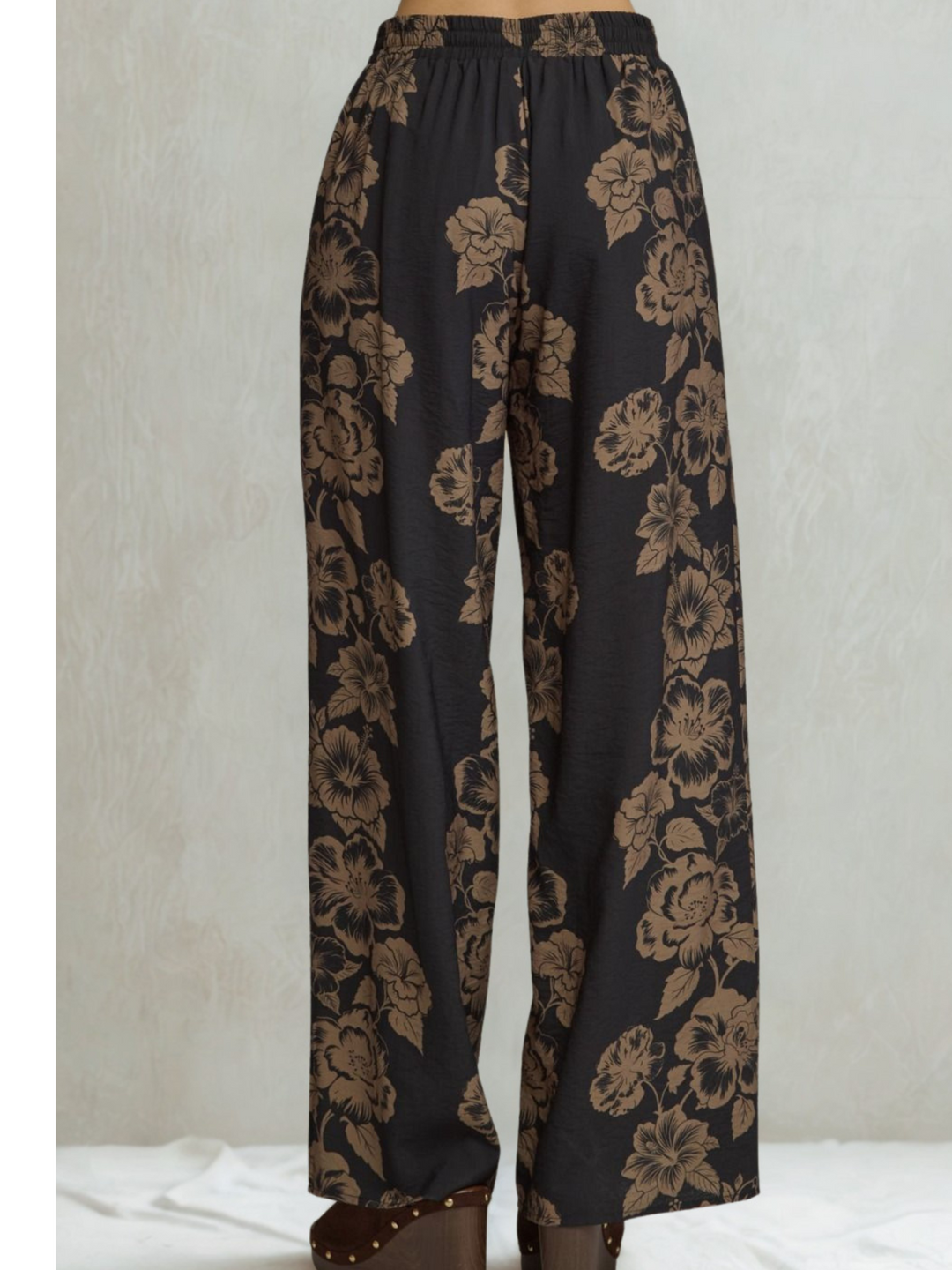 Wide Leg Floral Pants