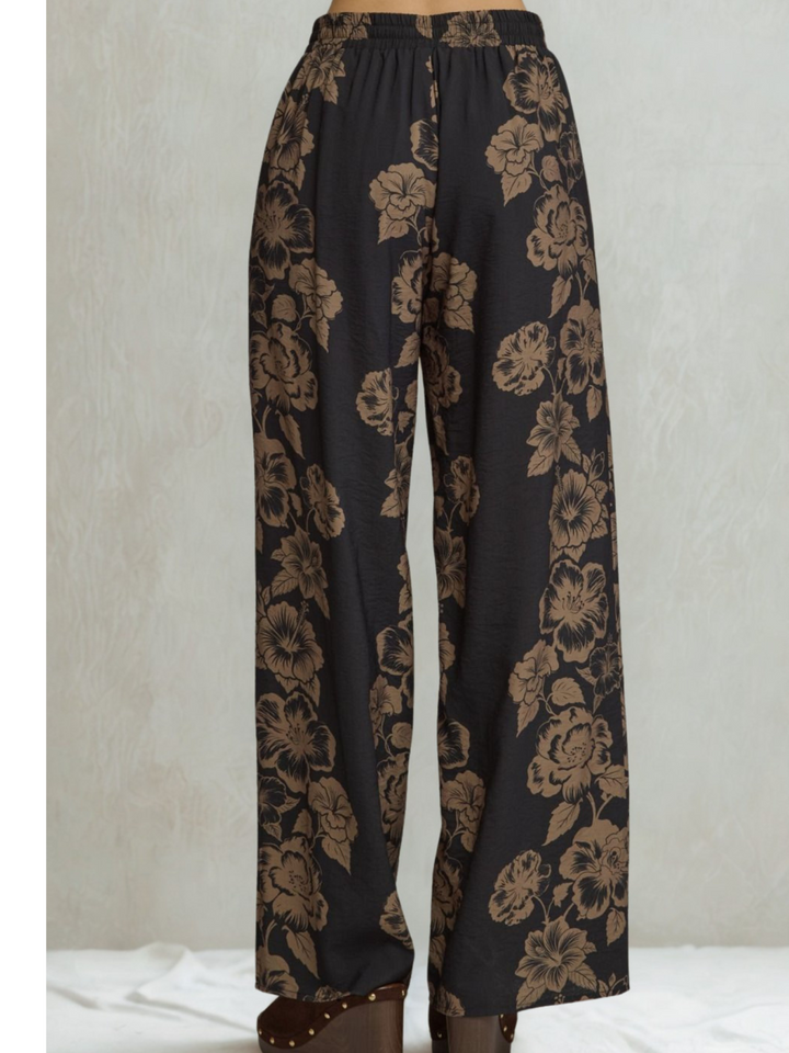 Wide Leg Floral Pants