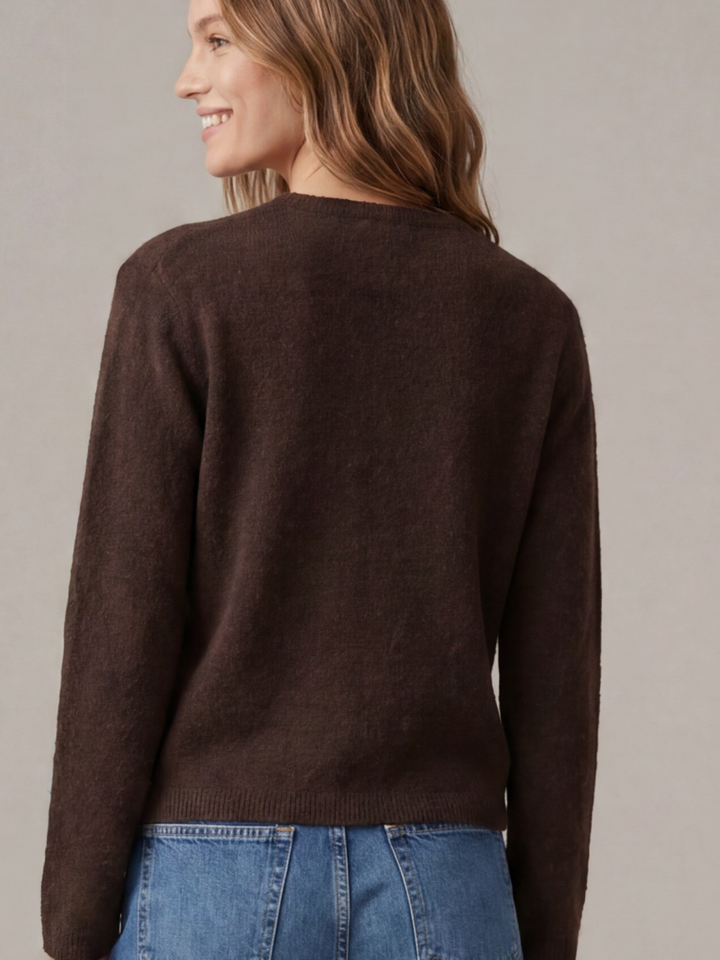 Button Front Solid Cardigan