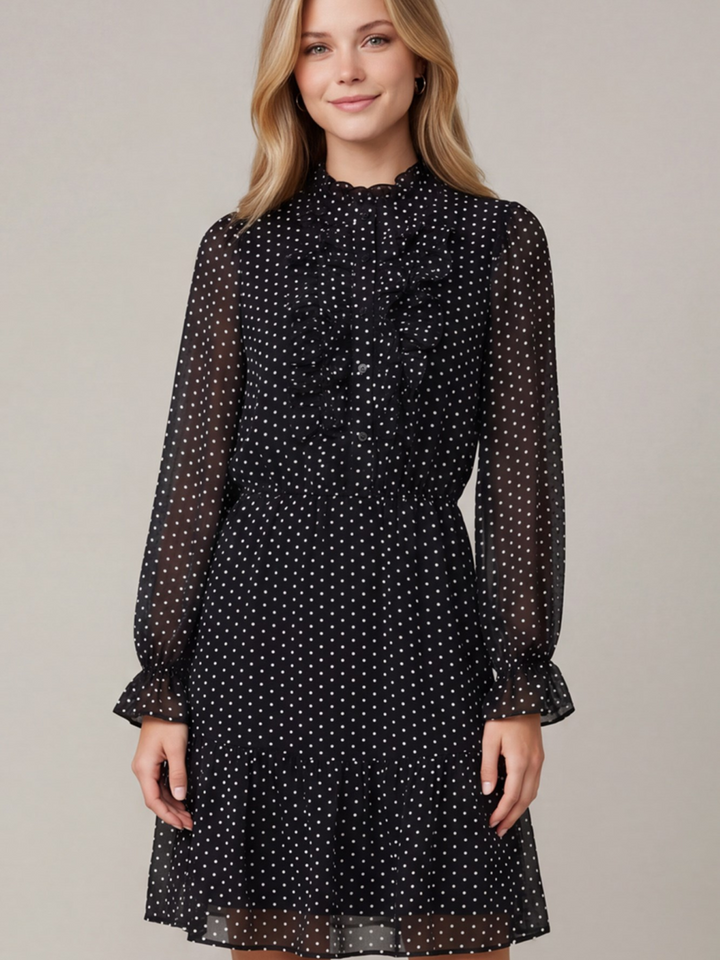 Polka Dot Ruffle Mini Dress