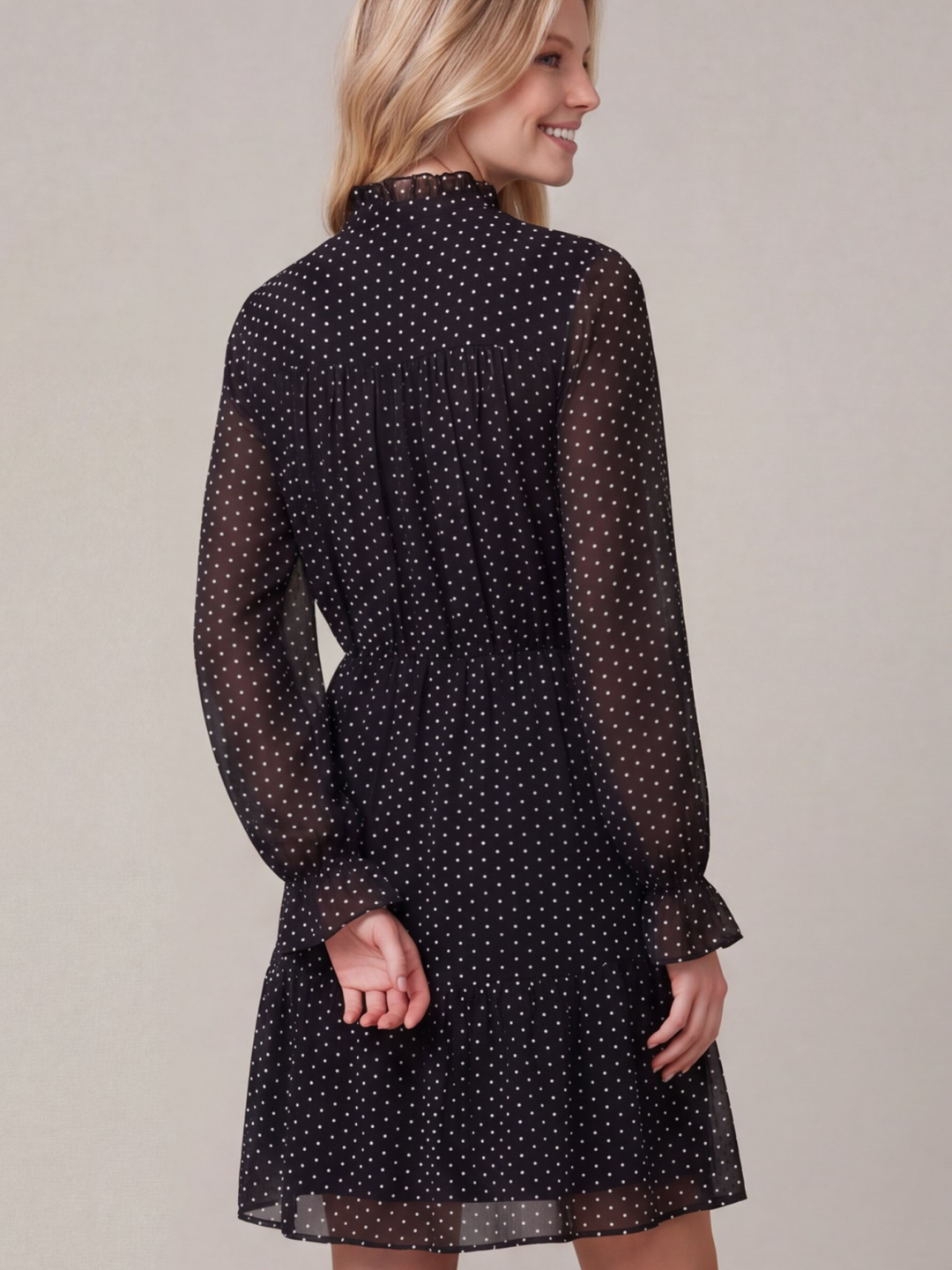Polka Dot Ruffle Mini Dress