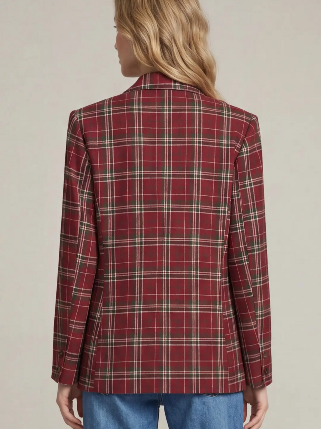 Tartan Red Blazer