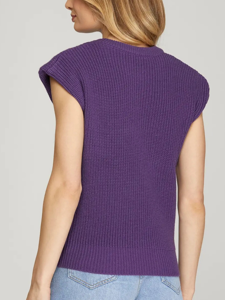 Shaker Knit Sleeveless Sweater