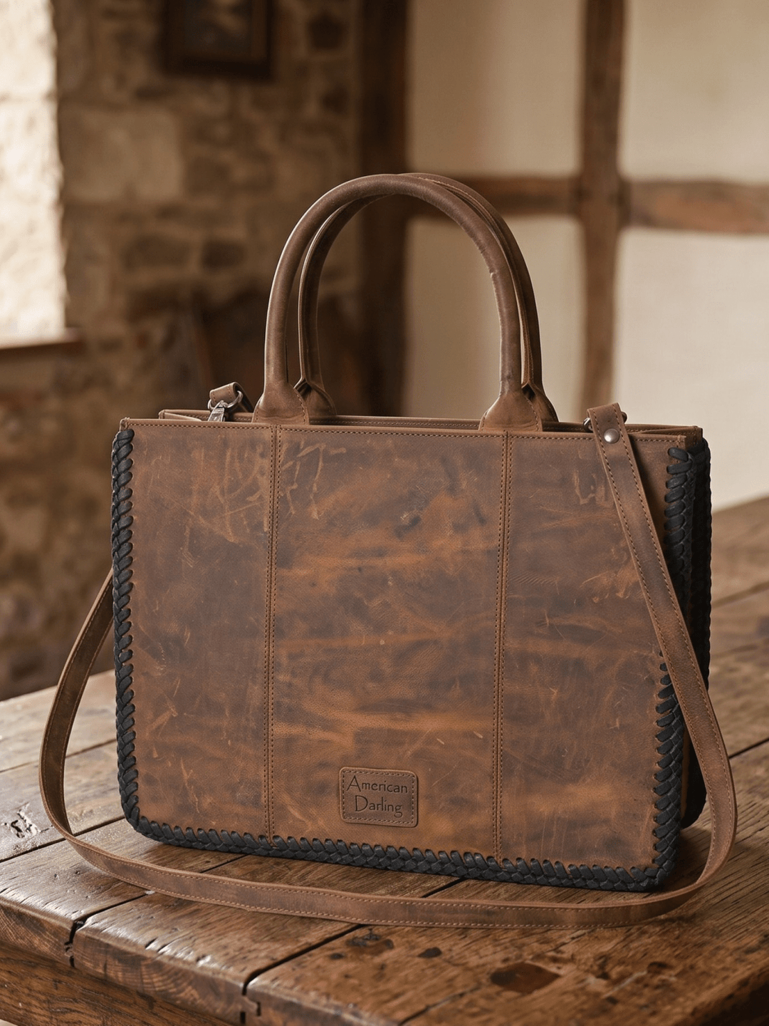 Boot Stitch Tote with Conchos - High Call Outfitters