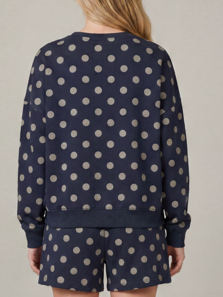 Soft Knit Polka Dot Pullover &amp; Short Set