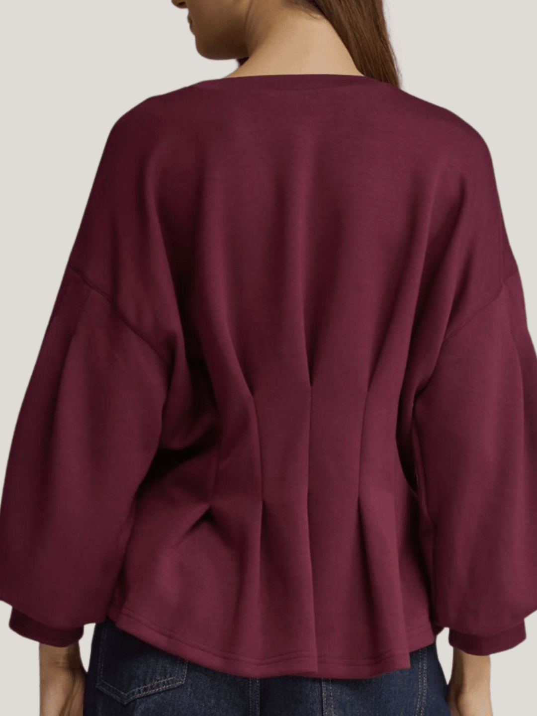 Balloon Sleeve Pleated Waist Top - High Call Outfitters