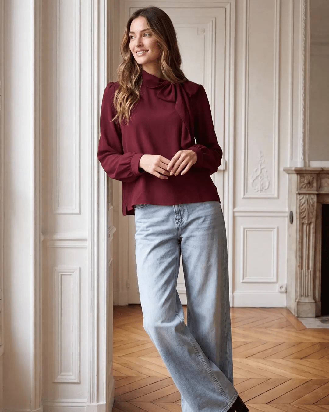 Tie Neck Blouse - High Call Outfitters