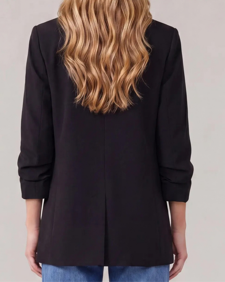 3/4 Sleeve Open Front Blazer - High Call Outfitters