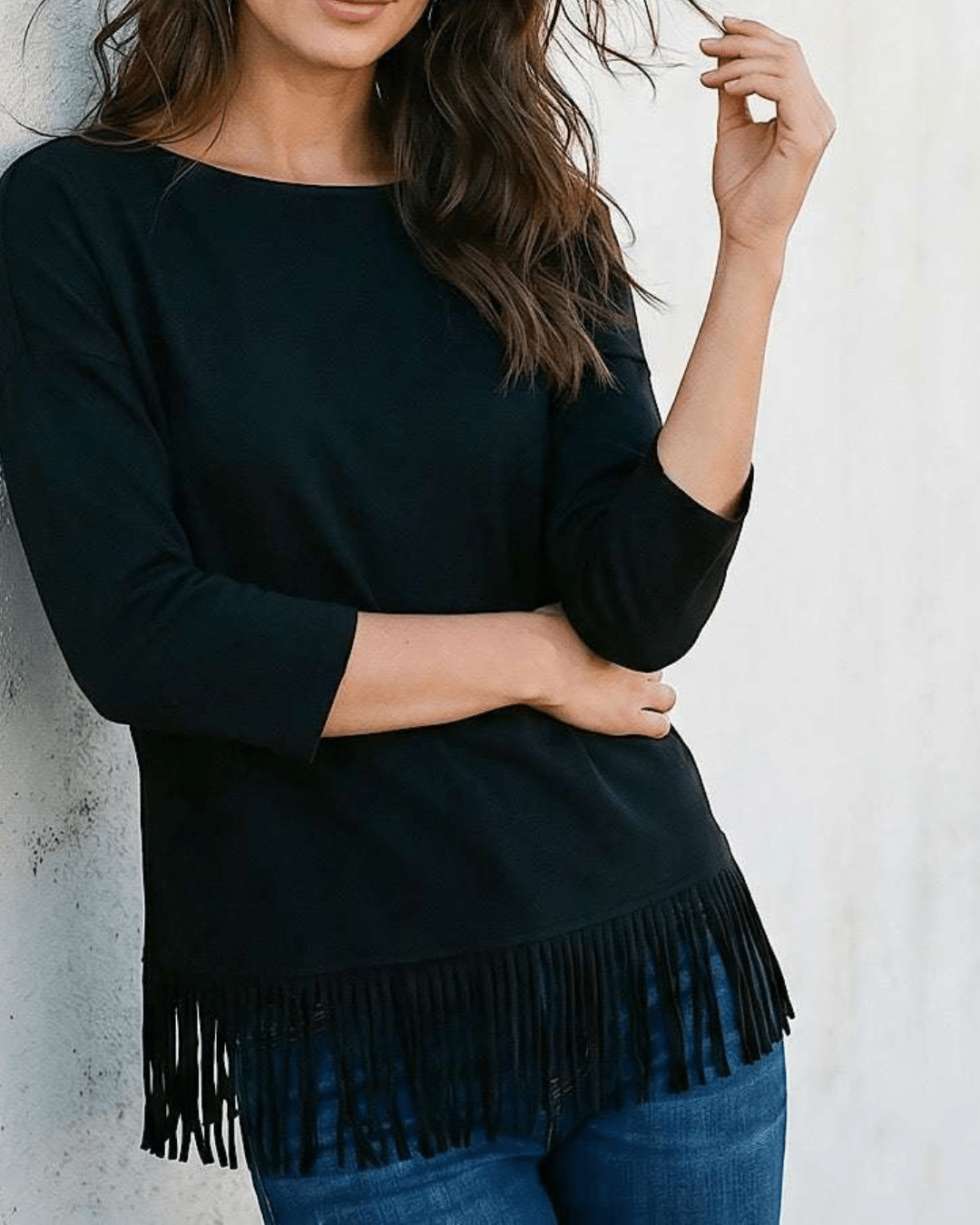 Fringe Boatneck Top from Karen Kane - High Call Outfitters