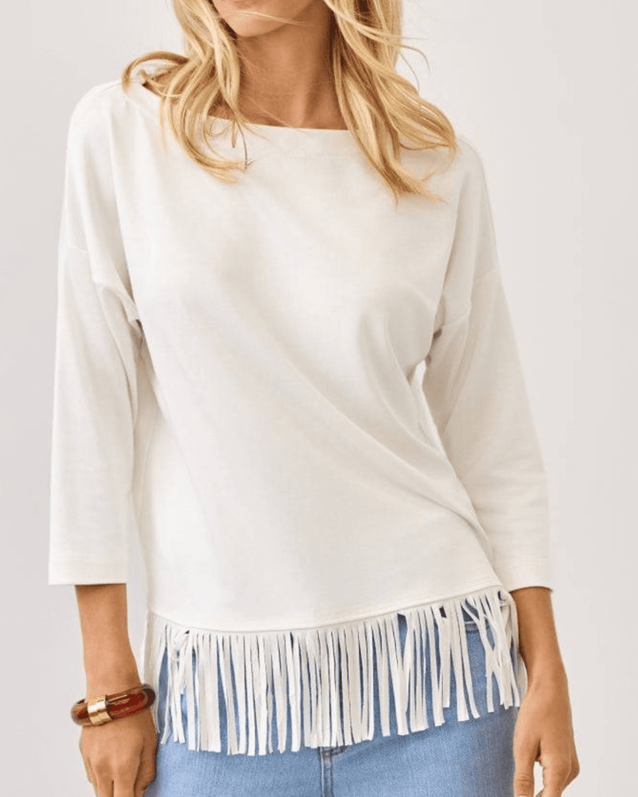 Fringe Boatneck Top from Karen Kane - High Call Outfitters