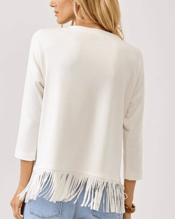 Fringe Boatneck Top from Karen Kane - High Call Outfitters