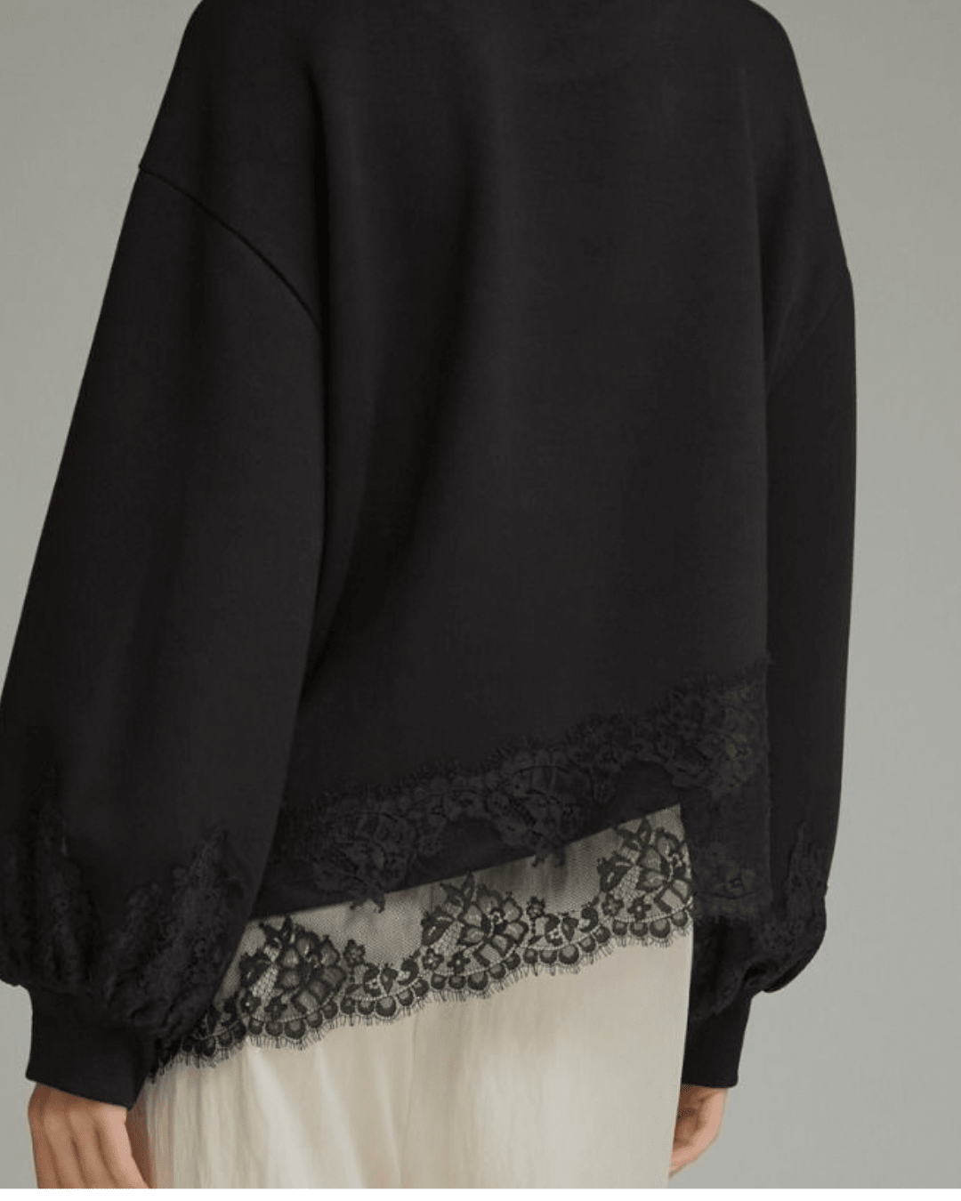 Lace Trim Soft Pullover - High Call Outfitters