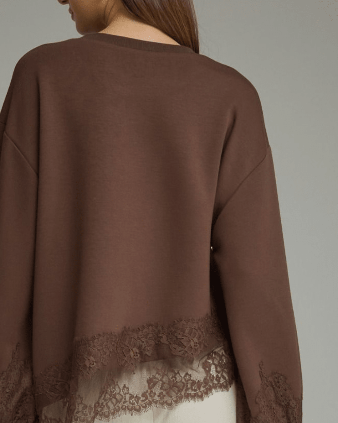Lace Trim Soft Pullover - High Call Outfitters