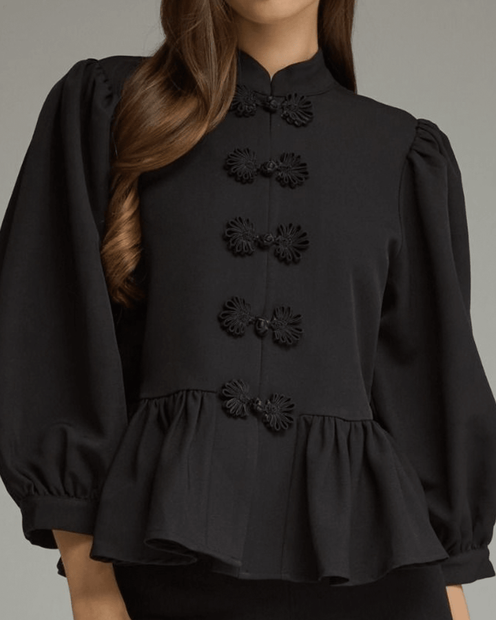 Decorative Knot Button Top - High Call Outfitters