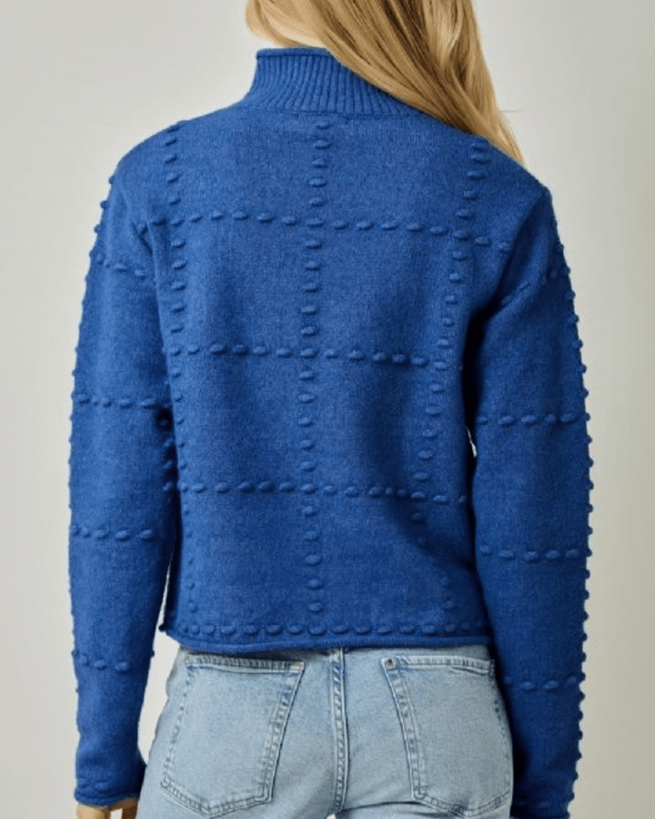 High Neck Pom Pom Sweater - High Call Outfitters