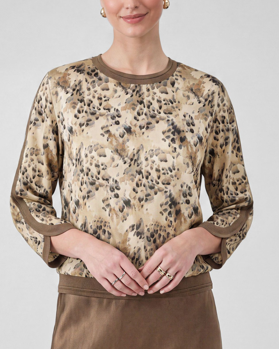 Leopard Print Satin Top - High Call Outfitters